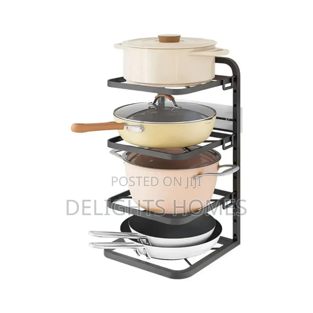 4 Layer Adjustable Pots Rack_zaw