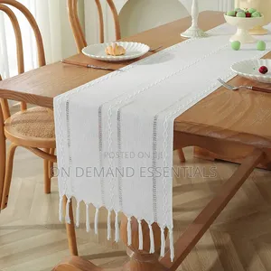 Rustic Table Runner With Tassels Size 33*228cm