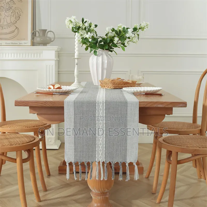 Rustic Table Runner With Tassels Size 33*228cm