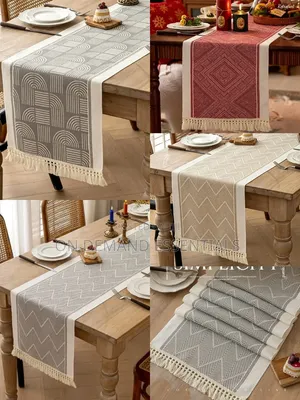 Geometric Jacquard Table Runner