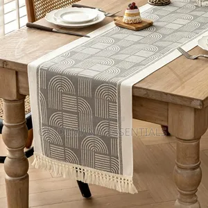 Geometric Jacquard Table Runner
