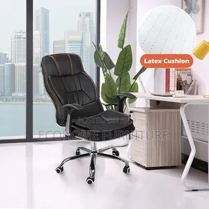 Executive Office Chair . Leather and Reclining Back 120°