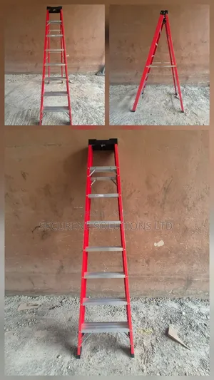 8-Step Fiberglass Single-Sided Step Ladder