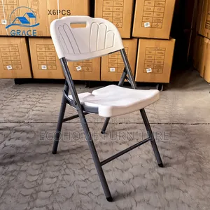 Foldable Chairs. Affordable and Storage. White in Color