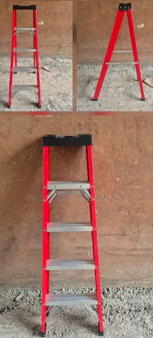 5-Step Heavy-Duty Fiberglass a-Frame Step Ladder