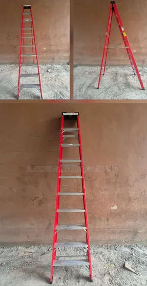10-Step Heavy-Duty Fiberglass Double-Sided a-Frame Ladder