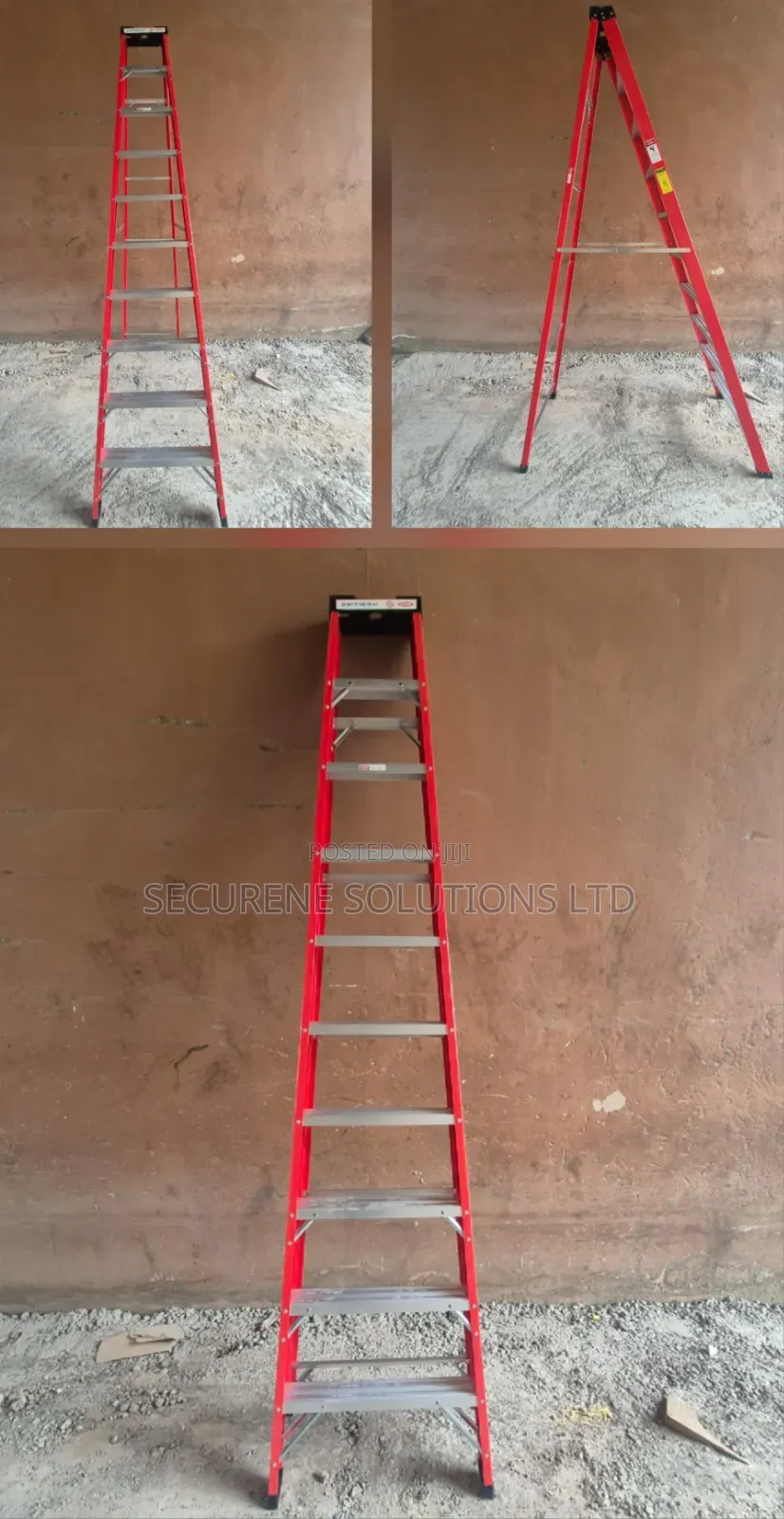 10-Step Heavy-Duty Fiberglass Double-Sided a-Frame Ladder