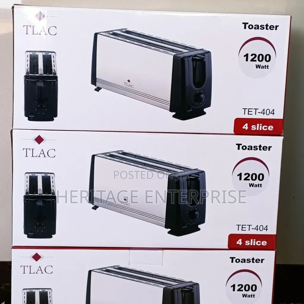 , Bread Toaster Tlac 2 Slots Bread Toaster White