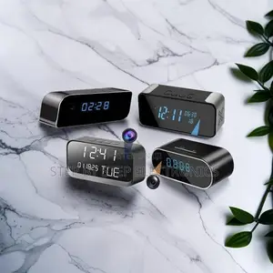 Plug and Play Ultra HD WiFi Alarm Table Clock Hidden Spy Camera