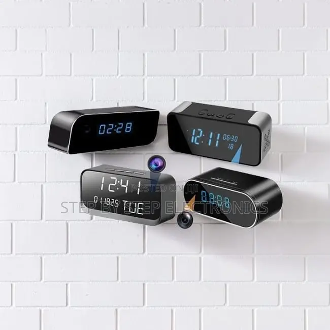 IOS Support Ultra HD WiFi Alarm Table Clock Hidden Spy Camera