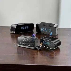 Office-Friendly Ultra HD WiFi Alarm Table Clock Hidden Spy Camera