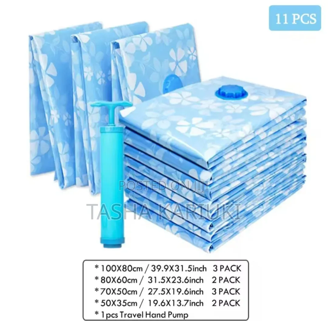 11pcs Vacuum Compression Storage Bags With Pump _ Lyn