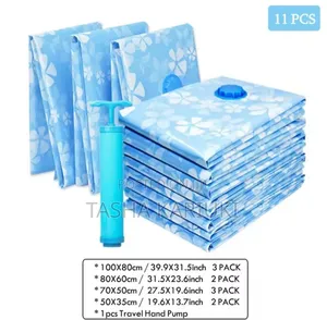 11pcs Vacuum Compression Storage Bags With Pump _ Lyn