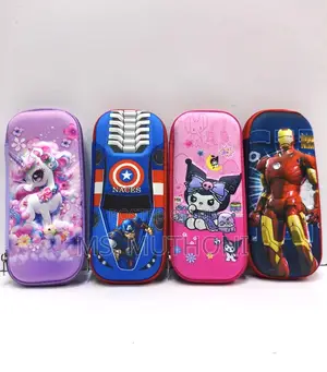 3D Cartoon-Themed EVA Hard-Shell Pencil Pouches