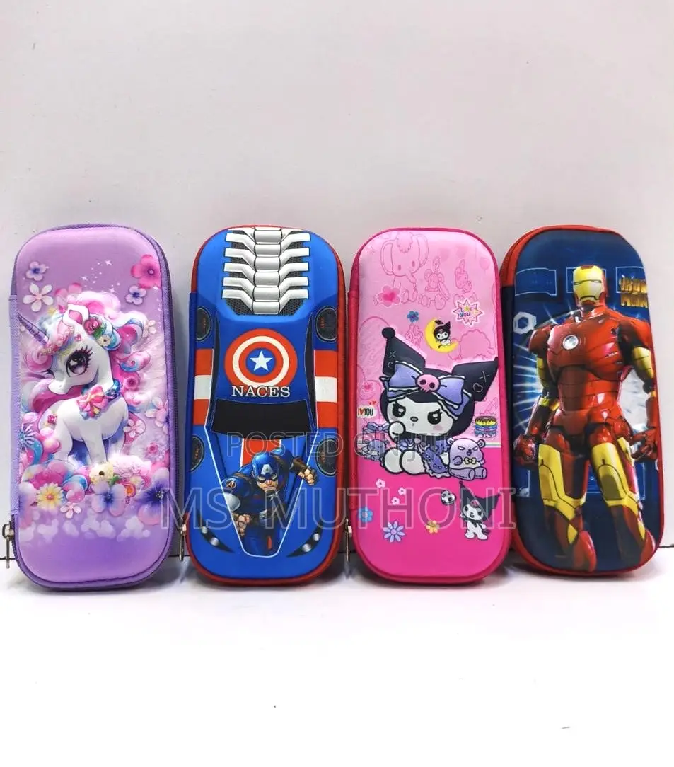 3D Cartoon-Themed EVA Hard-Shell Pencil Pouches