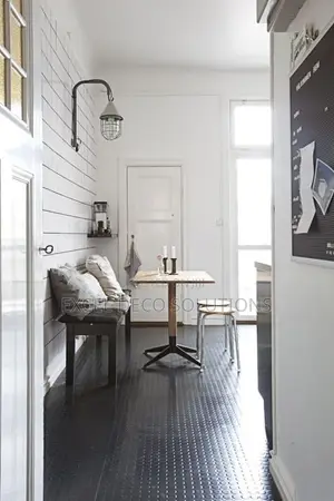 Rubber Coin Floor Covering | /Meter Black