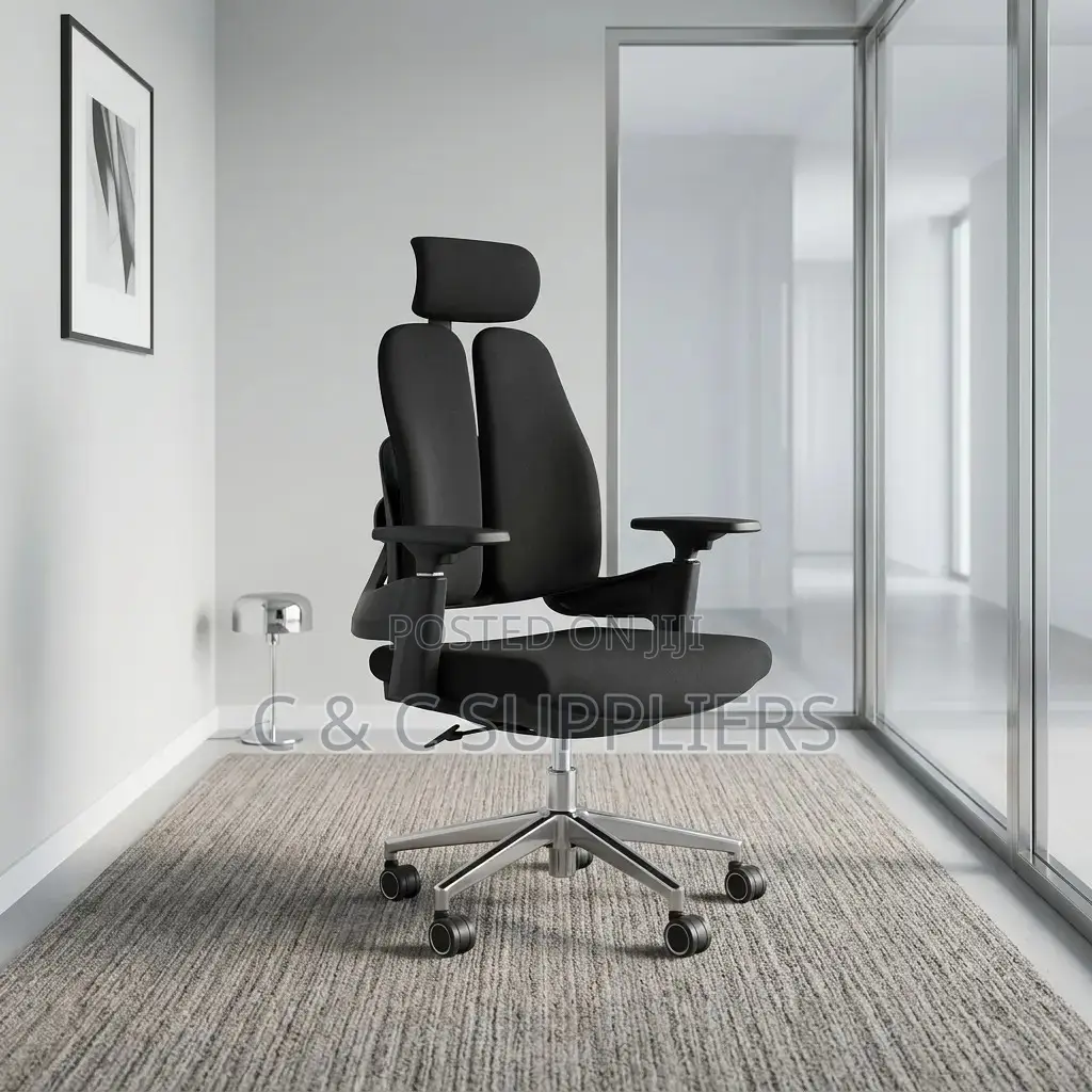 Dual Back Fabric Orthopedic Chair