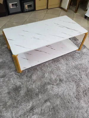 White Marble Two Tier Coffee Table