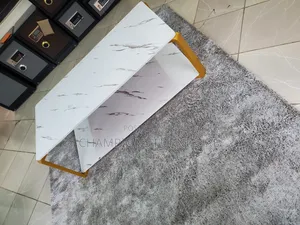 White Marble Two Tier Coffee Table