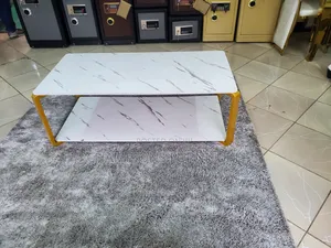 White Marble Two Tier Coffee Table