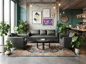 Office Sofa; Five Seaters Modern Reception Sofa Set