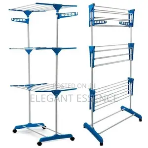 Foldable Movable 3 Tier Clothe Rack With a Shoe Rack