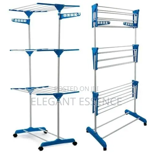 Foldable Movable 3 Tier Clothe Rack With a Shoe Rack