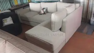 6 Seater L-Shaped Sectional Sofa Beige