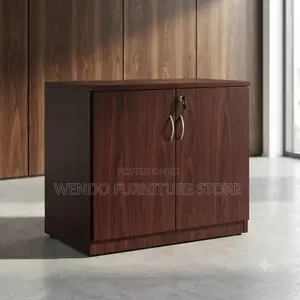 Office Cabinet; Brown- Colored Office Credenza Cabinet