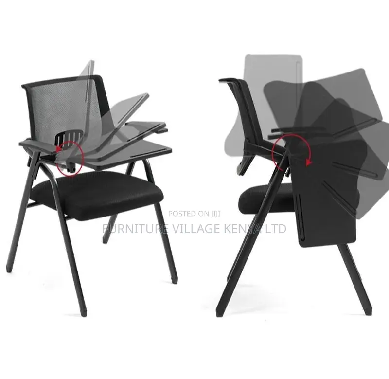 Study Chair; Foldable Mid Back Student's Study Chair-Wrting Pad