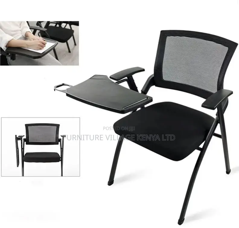 Study Chair; Foldable Mid Back Student's Study Chair-Wrting Pad