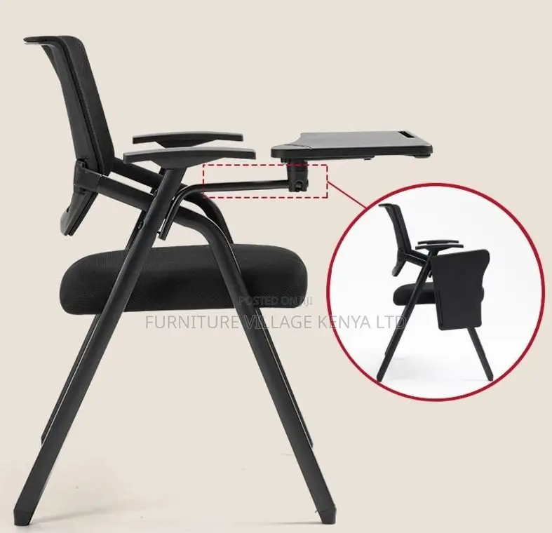 Study Chair; Foldable Mid Back Student's Study Chair-Wrting Pad