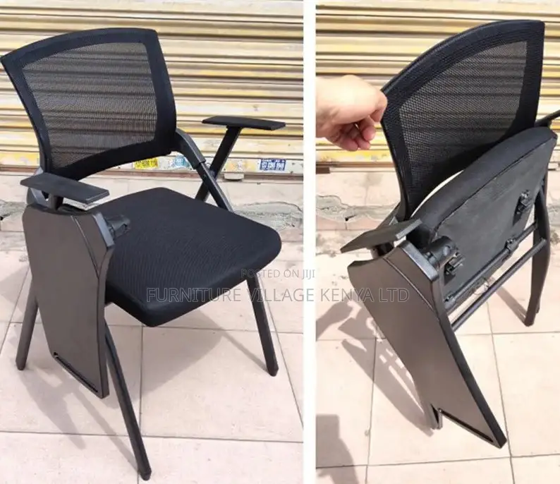 Study Chair; Foldable Mid Back Student's Study Chair-Wrting Pad