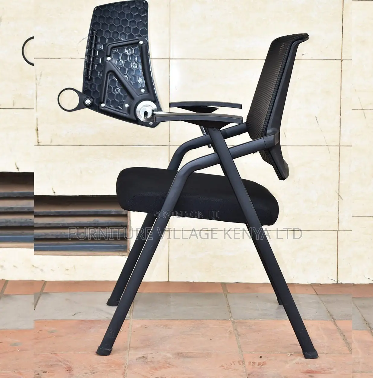 Study Chair; Foldable Mid Back Student's Study Chair-Wrting Pad
