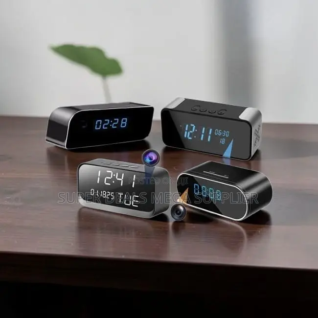 Wireless Home Watch Security Wifi Alarm Table Clock Hidden Spy Camera