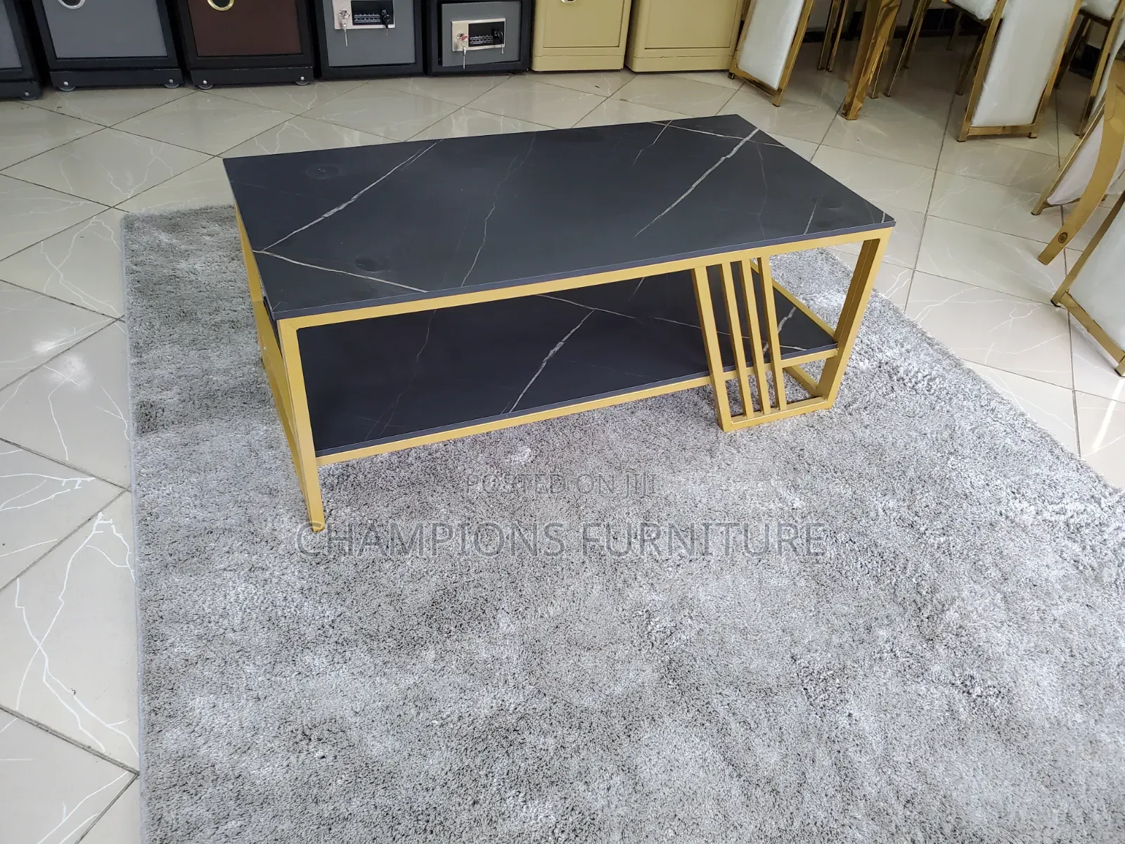 Coffee Table With Gold Frame
