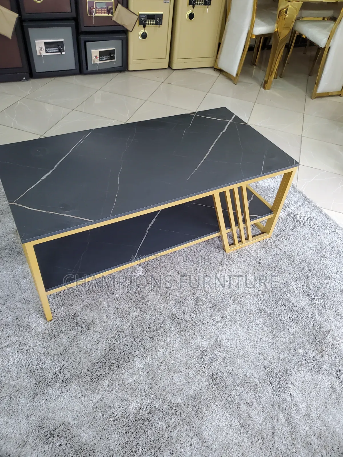 Coffee Table With Gold Frame