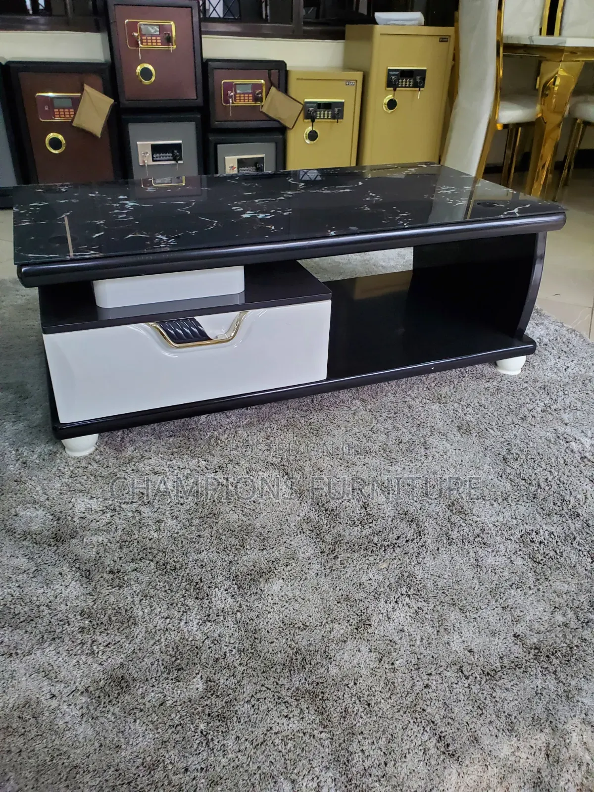 Modern Marble Coffee Table With Storage