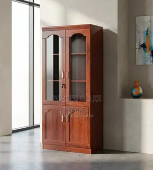 Office Cabinet : 2-Door Mahogany Storage Cabinet