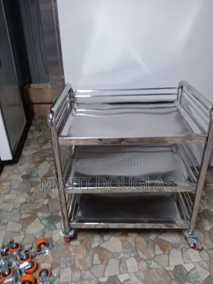 Stainless Steel Service Trolley Is a Heavy-Duty, Rust-Resistant