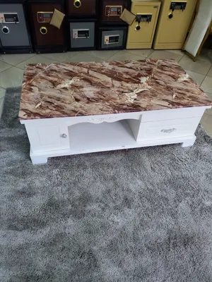 Classic Marble-Look Coffee Table