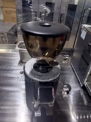 Commercial Electric Coffee Bean Grinder With a Tinted Hopper