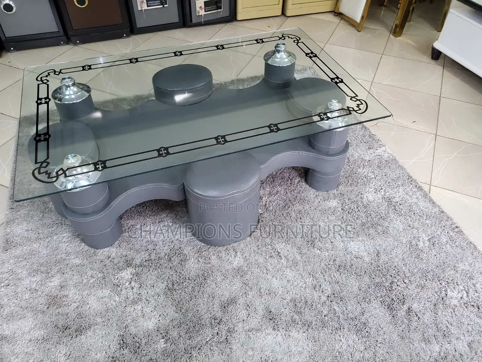 Coffee Table With Ottoman Stools