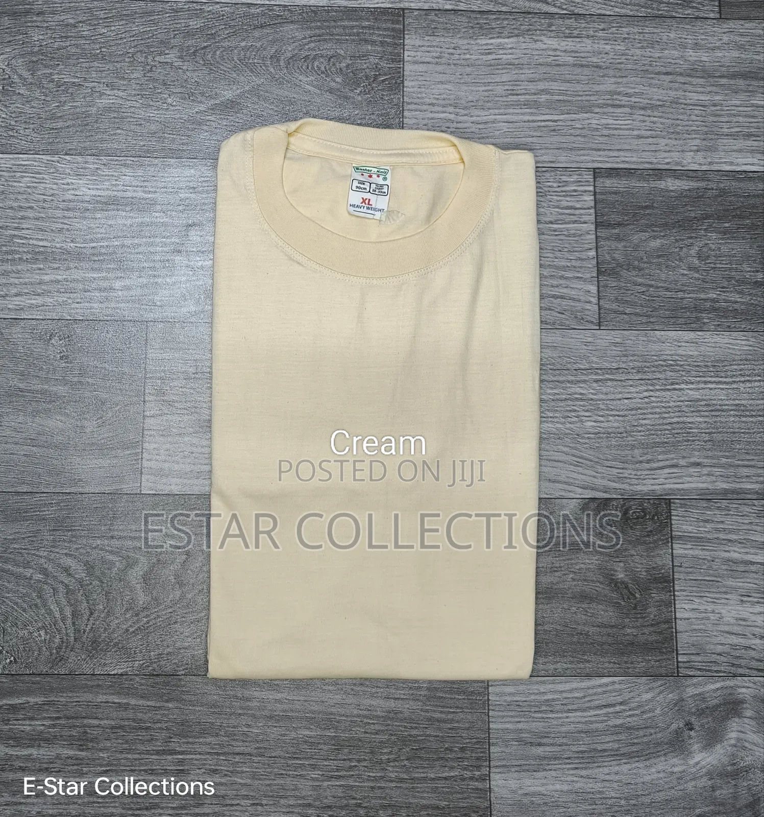 Cream and Peach Heavyweight Tees
