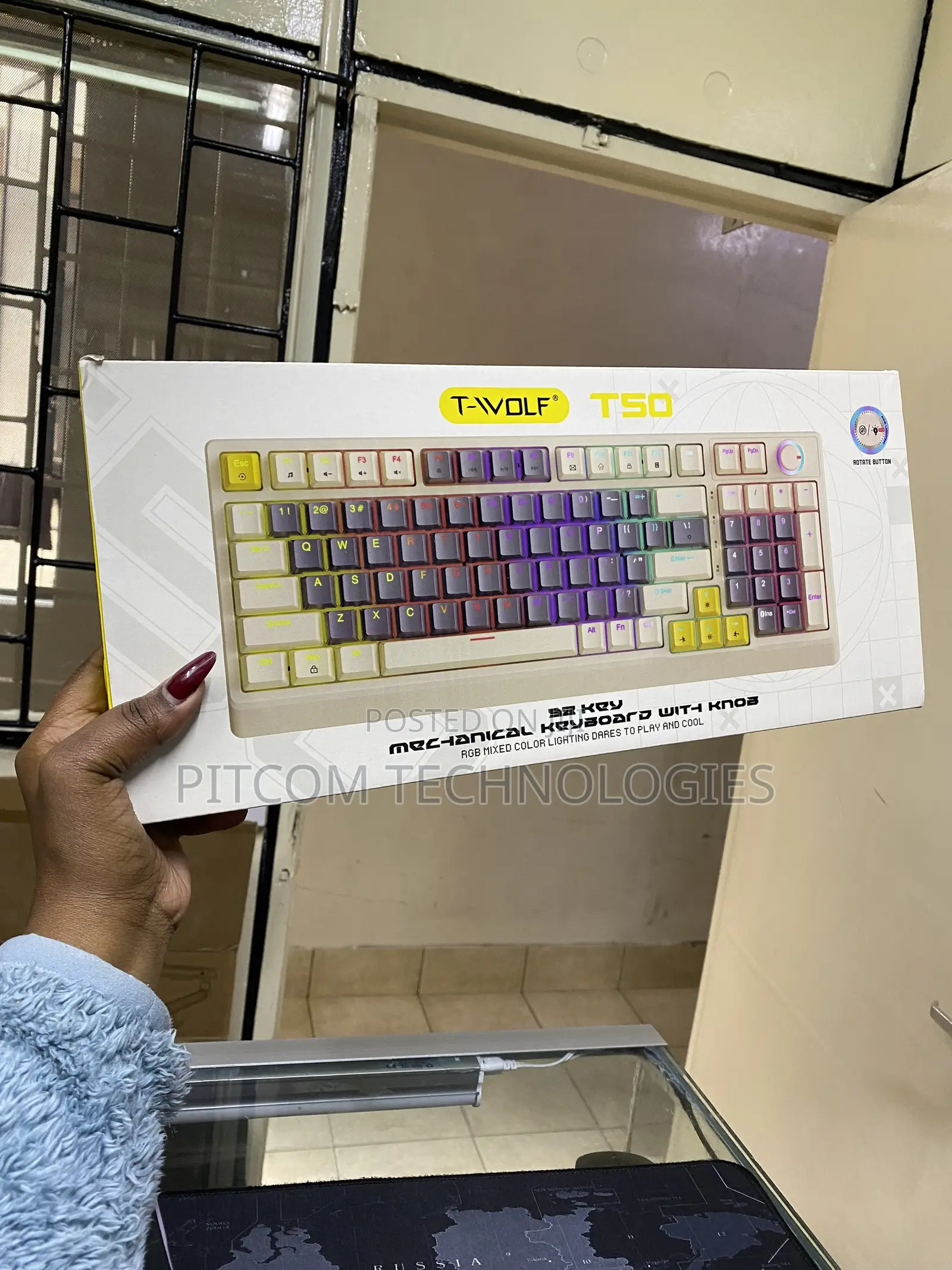 T-Wolf T50 Wired Mechanical Keyboard