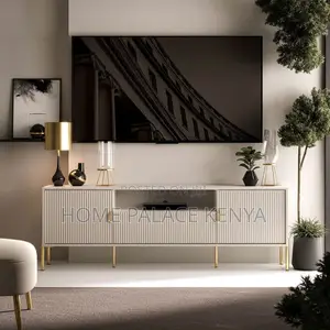 TV Stand; Wooden Entertainment Console Table for Living Room
