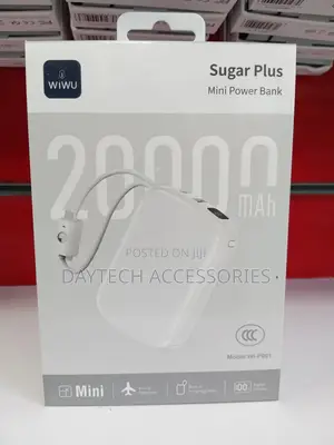 WiWU Sugar Plus Mini Power Bank (Model WI-P091) 20,000mAh Capacity.
