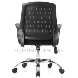 Ergonomic Low-Back Mesh Office Chair – Adjustable Swivel Computer Desk