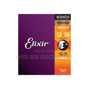 Elixir ES16102 13-56 Nanoweb Phosphor Bronze Acoustic Guitar Strings