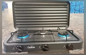 Olelon 3 Burner Gas Stove Cooker With Cover Lid
